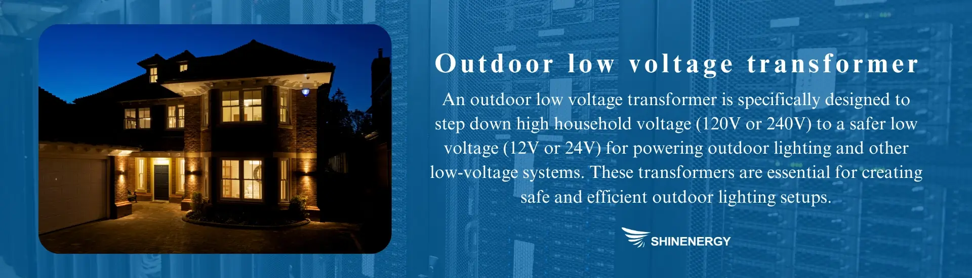 Outdoor low voltage transformer