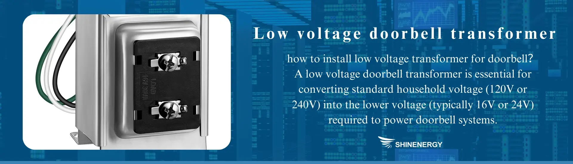 Low voltage doorbell transformer